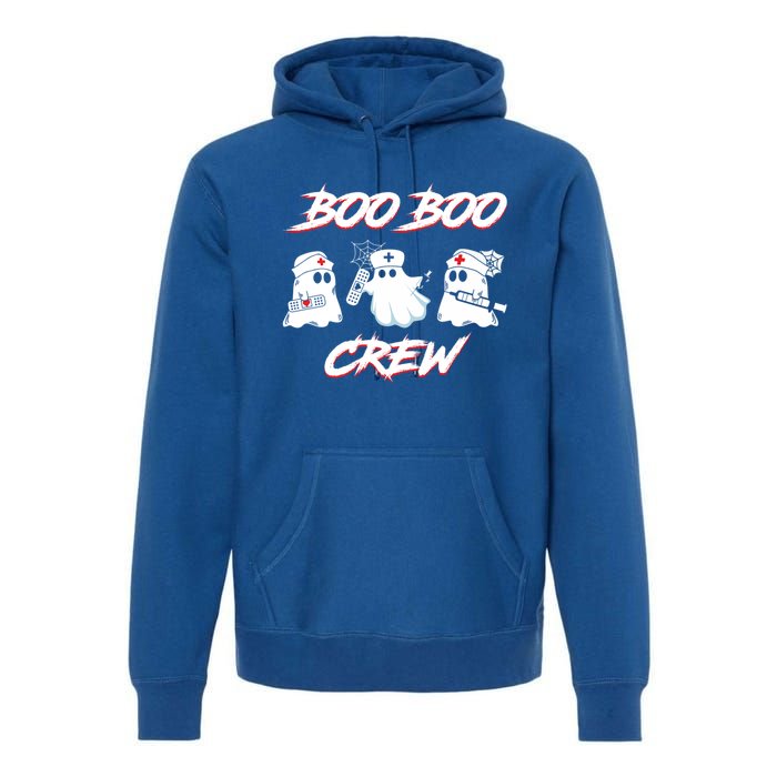 Boo Boo Crew Funny Nurse Halloween Ghost Costume Funny Gift Premium Hoodie