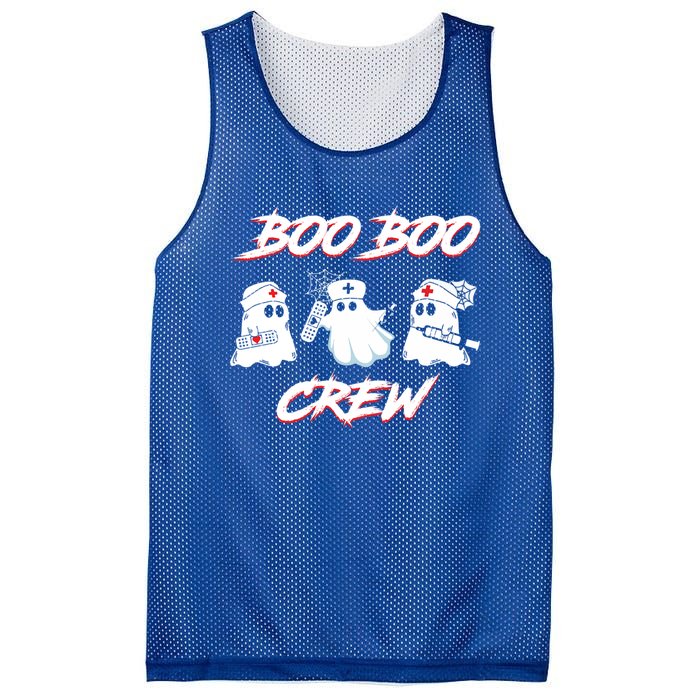 Boo Boo Crew Funny Nurse Halloween Ghost Costume Funny Gift Mesh Reversible Basketball Jersey Tank