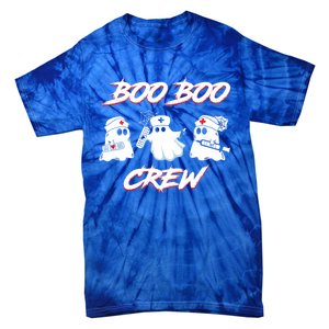 Boo Boo Crew Funny Nurse Halloween Ghost Costume Funny Gift Tie-Dye T-Shirt