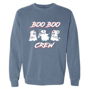 Boo Boo Crew Funny Nurse Halloween Ghost Costume Gift Garment-Dyed Sweatshirt