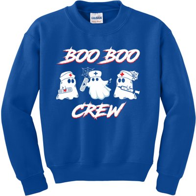 Boo Boo Crew Funny Nurse Halloween Ghost Costume Gift Kids Sweatshirt