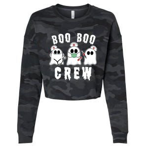 Boo Boo Crew Funny Nurse Halloween Ghost Costume Meaningful Gift Cropped Pullover Crew