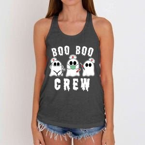 Boo Boo Crew Funny Nurse Halloween Ghost Costume Meaningful Gift Women's Knotted Racerback Tank