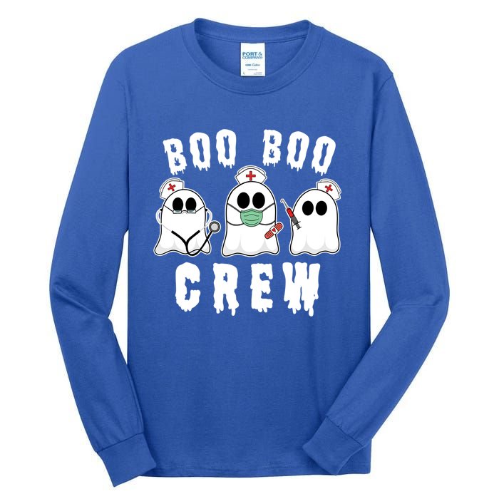 Boo Boo Crew Funny Nurse Halloween Ghost Costume Meaningful Gift Tall Long Sleeve T-Shirt