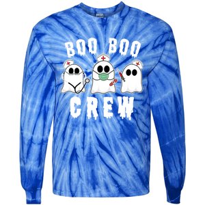 Boo Boo Crew Funny Nurse Halloween Ghost Costume Meaningful Gift Tie-Dye Long Sleeve Shirt