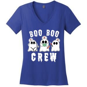 Boo Boo Crew Funny Nurse Halloween Ghost Costume Meaningful Gift Women's V-Neck T-Shirt