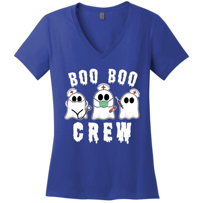 Boo Boo Crew Funny Nurse Halloween Ghost Costume Meaningful Gift Women's V-Neck T-Shirt