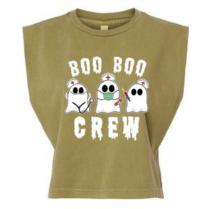 Boo Boo Crew Funny Nurse Halloween Ghost Costume Meaningful Gift Garment-Dyed Women's Muscle Tee