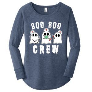 Boo Boo Crew Funny Nurse Halloween Ghost Costume Meaningful Gift Women's Perfect Tri Tunic Long Sleeve Shirt