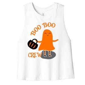 Boo Boo Crew Halloween Women's Racerback Cropped Tank