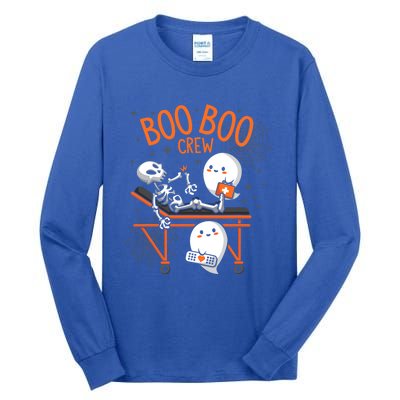 Boo Boo Crew Ghost Doctor Paramedic Emt Nurse Halloween Gift Tall Long Sleeve T-Shirt