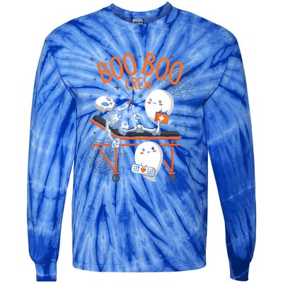 Boo Boo Crew Ghost Doctor Paramedic Emt Nurse Halloween Gift Tie-Dye Long Sleeve Shirt