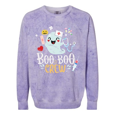 Boo Boo Crew Doctor Halloween Costume Nurse Ghost Cute Gift Colorblast Crewneck Sweatshirt