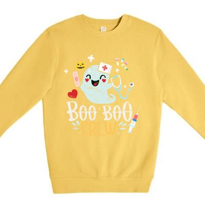 Boo Boo Crew Doctor Halloween Costume Nurse Ghost Cute Gift Premium Crewneck Sweatshirt