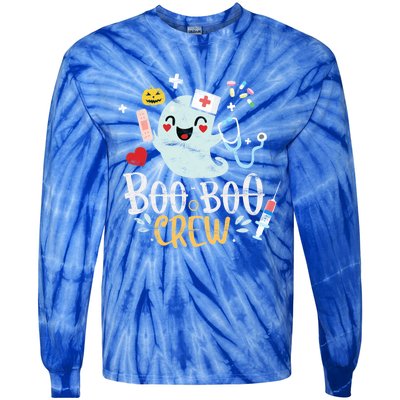 Boo Boo Crew Doctor Halloween Costume Nurse Ghost Cute Gift Tie-Dye Long Sleeve Shirt