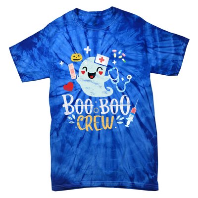 Boo Boo Crew Doctor Halloween Costume Nurse Ghost Cute Gift Tie-Dye T-Shirt