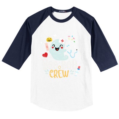 Boo Boo Crew Doctor Halloween Costume Nurse Ghost Cute Gift Baseball Sleeve Shirt