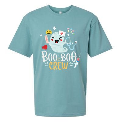 Boo Boo Crew Doctor Halloween Costume Nurse Ghost Cute Gift Sueded Cloud Jersey T-Shirt