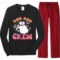 boo boo crew quote nurse cool halloween nurse costume Long Sleeve Pajama Set