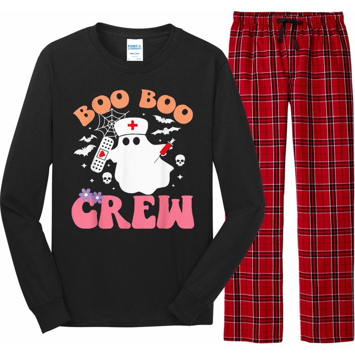 boo boo crew quote nurse cool halloween nurse costume Long Sleeve Pajama Set