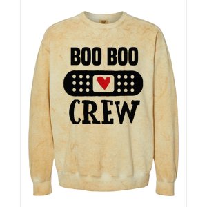 Boo Boo Crew First Aid School Nurse Day Care Teacher Colorblast Crewneck Sweatshirt