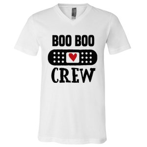 Boo Boo Crew First Aid School Nurse Day Care Teacher V-Neck T-Shirt