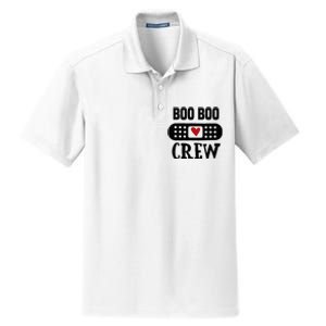 Boo Boo Crew First Aid School Nurse Day Care Teacher Dry Zone Grid Polo