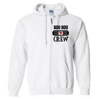 Boo Boo Crew First Aid School Nurse Day Care Teacher Full Zip Hoodie