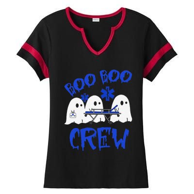 Boo Boo Crew Funny Ghost Emt Ems Paramedic Nurse Halloween Sweat Ladies Halftime Notch Neck Tee