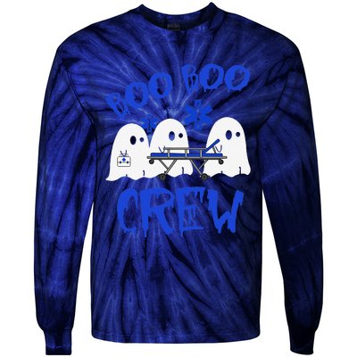 Boo Boo Crew Funny Ghost Emt Ems Paramedic Nurse Halloween Sweat Tie-Dye Long Sleeve Shirt