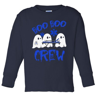 Boo Boo Crew Funny Ghost Emt Ems Paramedic Nurse Halloween Sweat Toddler Long Sleeve Shirt