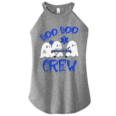 Boo Boo Crew Funny Ghost Emt Ems Paramedic Nurse Halloween Sweat Women’s Perfect Tri Rocker Tank