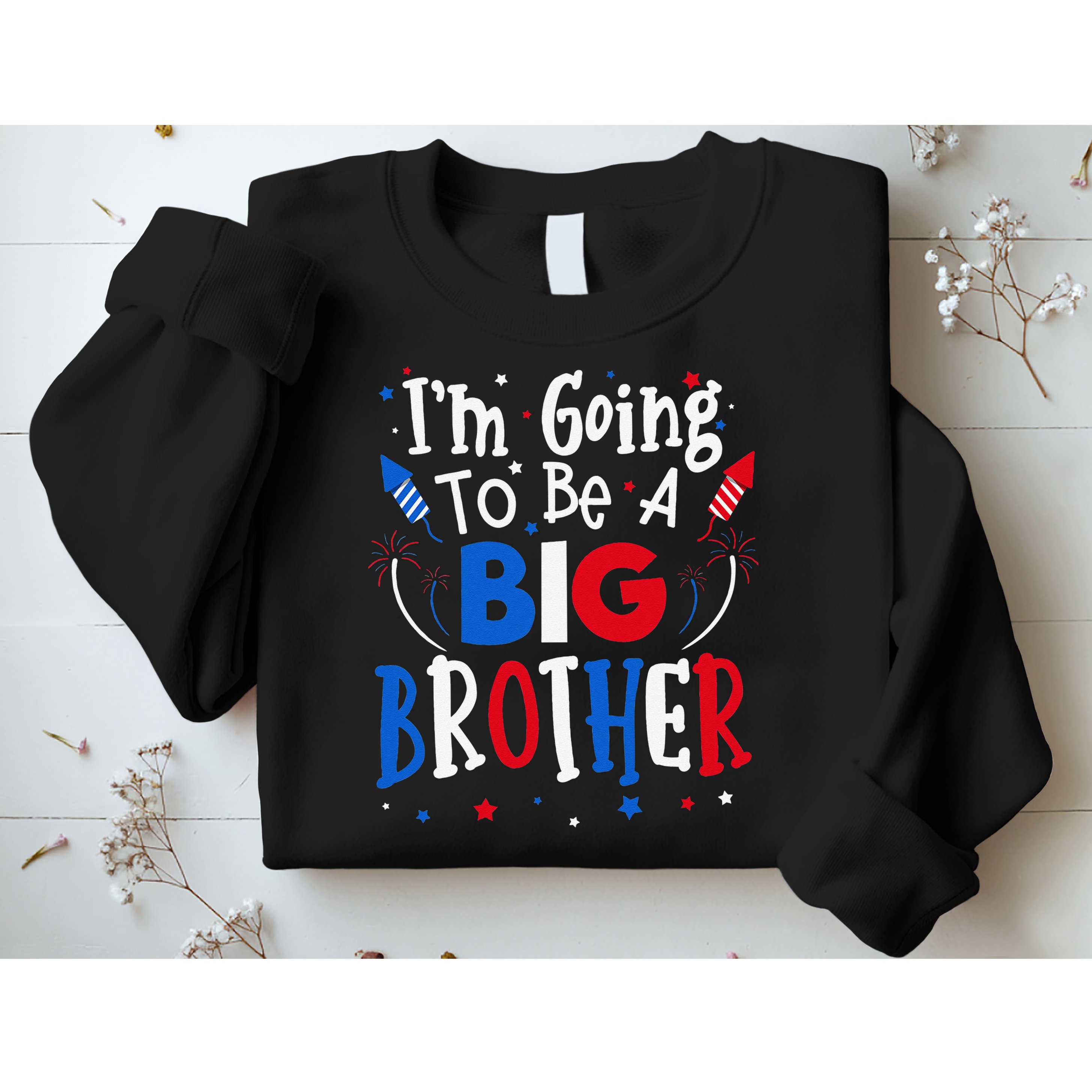 Big Brother Cute 4th of July Pregnancy announcement Gift Sweatshirt