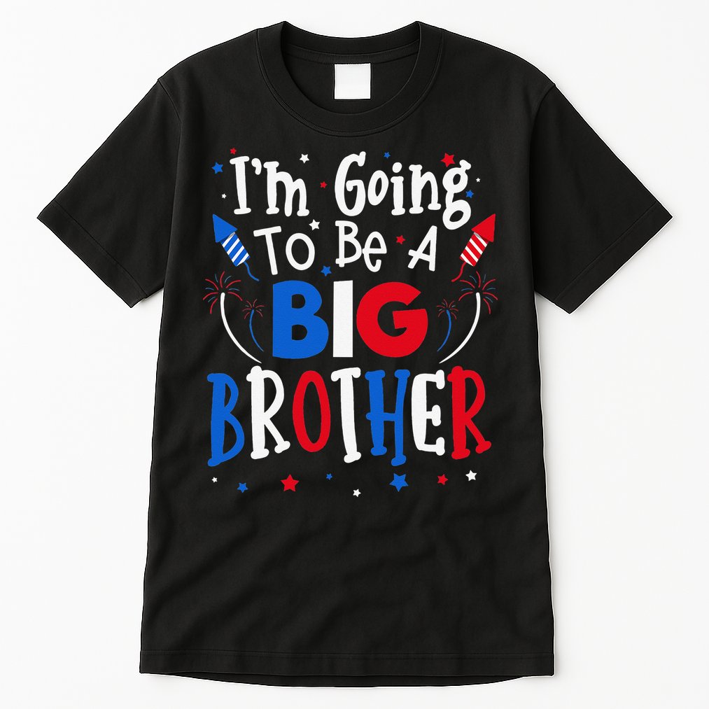 Big Brother Cute 4th of July Pregnancy announcement Gift Tall T-Shirt