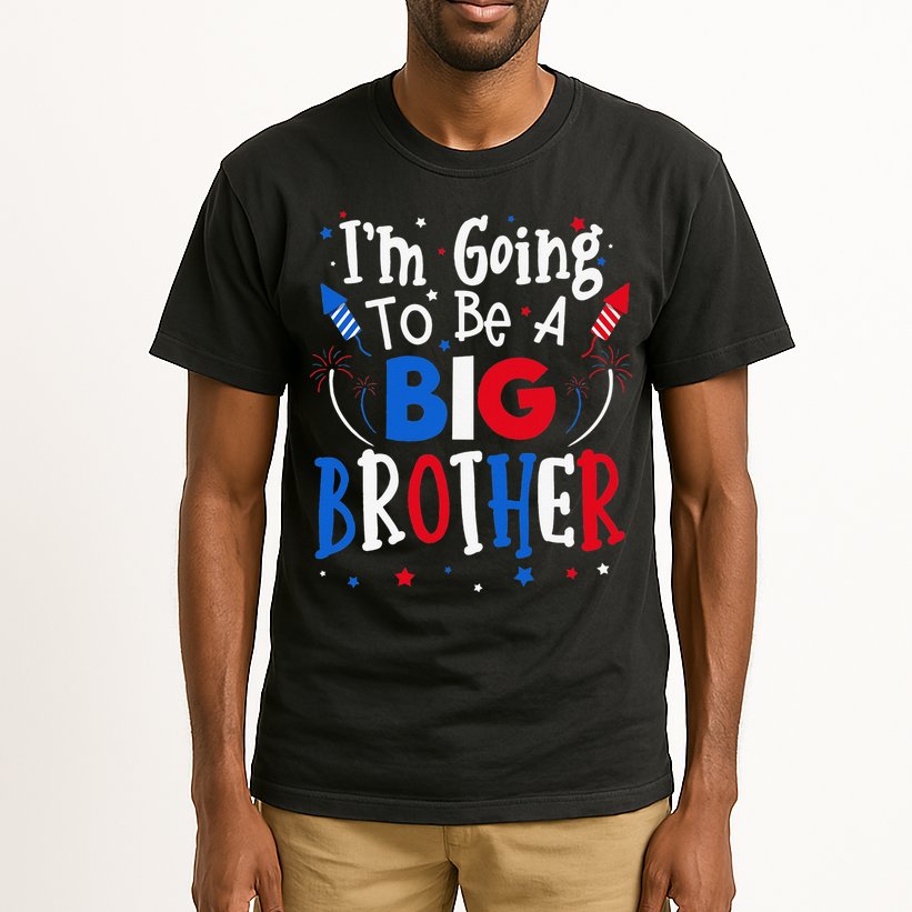 Big Brother Cute 4th of July Pregnancy announcement Gift Tall T-Shirt