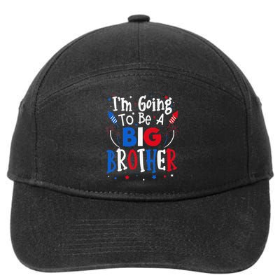 Big Brother Cute 4th of July Pregnancy announcement Gift 7-Panel Snapback Hat