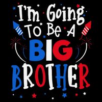 Big Brother Cute 4th of July Pregnancy announcement Gift Bucket Hat