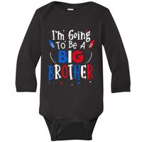 Big Brother Cute 4th of July Pregnancy announcement Gift Baby Long Sleeve Bodysuit