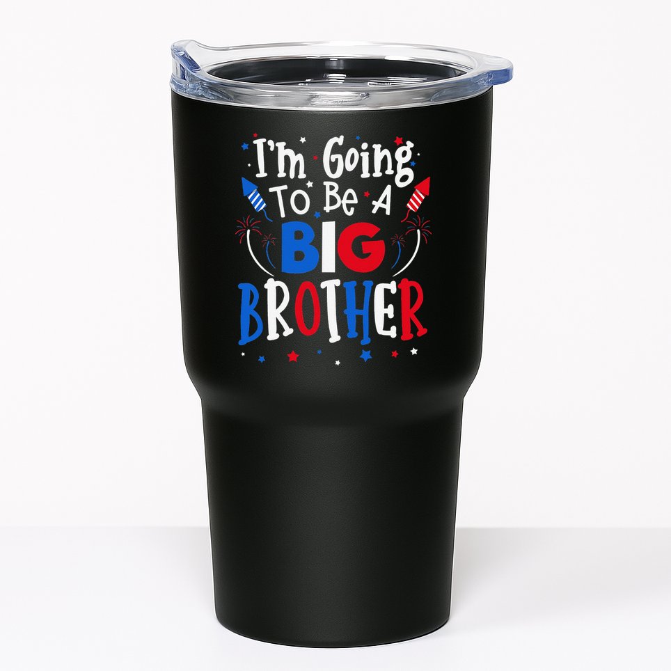 Big Brother Cute 4th of July Pregnancy announcement Gift Tumbler