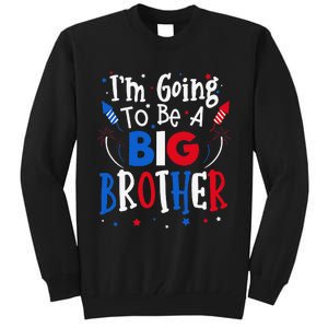 Big Brother Cute 4th of July Pregnancy announcement Gift Tall Sweatshirt