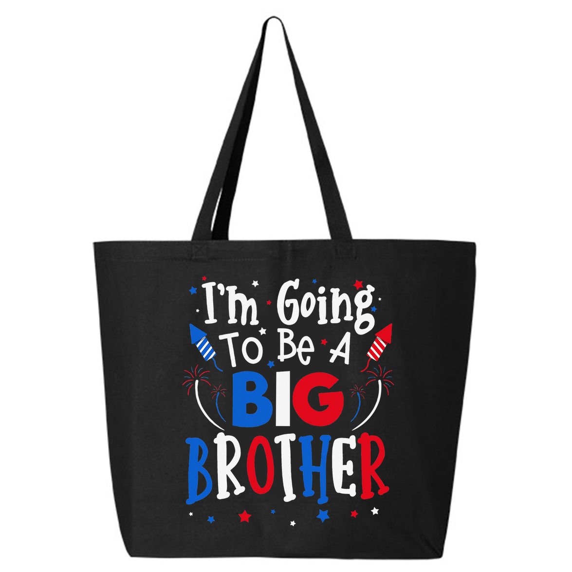Big Brother Cute 4th of July Pregnancy announcement Gift 25L Jumbo Tote