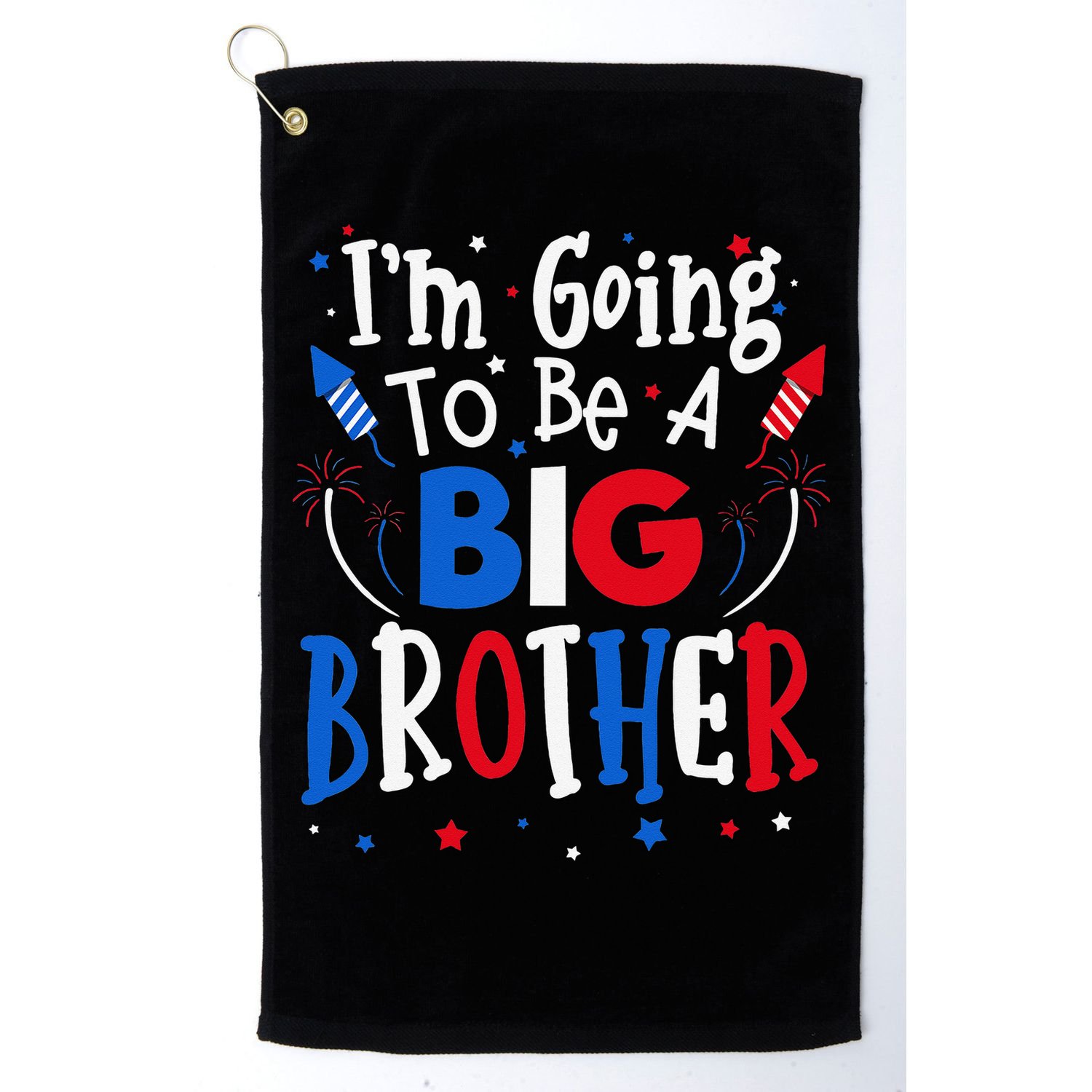 Big Brother Cute 4th of July Pregnancy announcement Gift Golf Towel