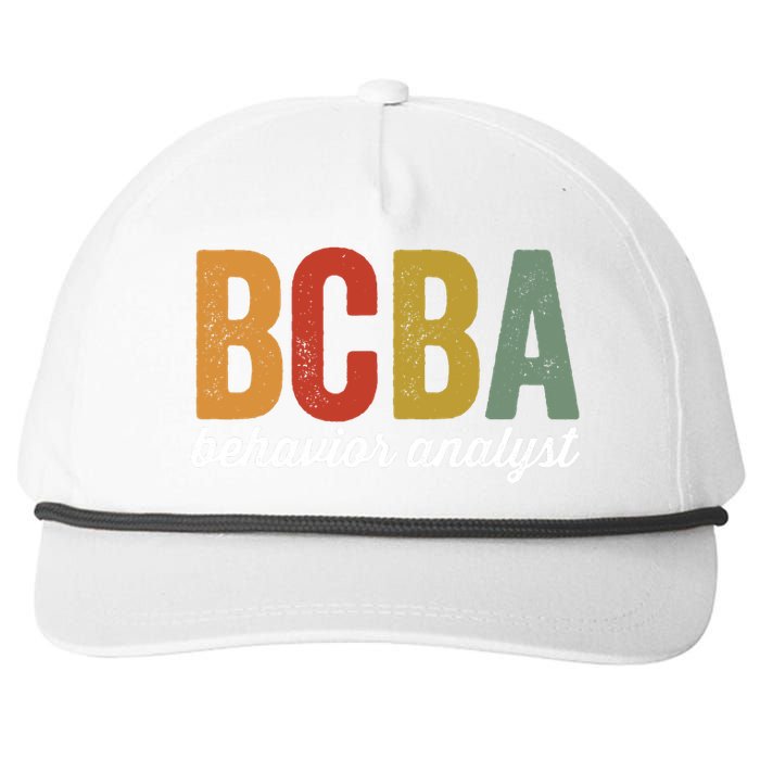 Bcba Board Certified Behavior Analyst Retro Vintage Snapback Five-Panel Rope Hat