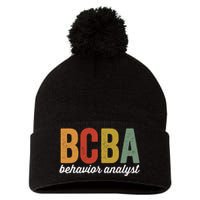 Bcba Board Certified Behavior Analyst Retro Vintage Pom Pom 12in Knit Beanie