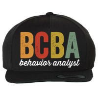 Bcba Board Certified Behavior Analyst Retro Vintage Wool Snapback Cap