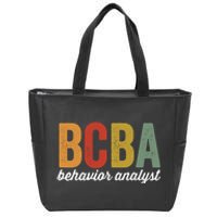 Bcba Board Certified Behavior Analyst Retro Vintage Zip Tote Bag