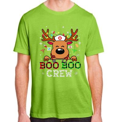 Boo Boo Crew Reindeer Nurse Buffalo Plaid Nurse Christmas Adult ChromaSoft Performance T-Shirt