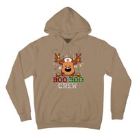 Boo Boo Crew Reindeer Nurse Buffalo Plaid Nurse Christmas Hoodie