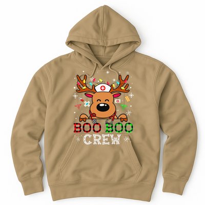 Boo Boo Crew Reindeer Nurse Buffalo Plaid Nurse Christmas Hoodie