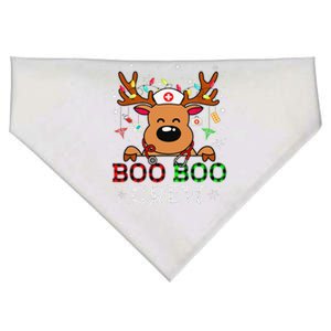 Boo Boo Crew Reindeer Nurse Buffalo Plaid Nurse Christmas USA-Made Doggie Bandana